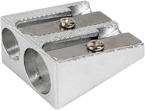 Silber 15016 Pencil Sharpener anspitzer, Metal, Silber, Dicke und dünn Anspitzer Schreib- und Korrekturbedarf von LNYMZD