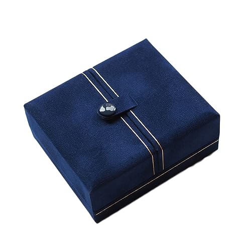 LOANDSDE Schmuckkästchen, Mini-Schmuckschatulle, quadratisch, Flanell, Schmuck-Organizer, Aufbewahrungsbox für Ohrringe, Armbänder, Ringe, Frauen, Mädchen (C) von LOANDSDE