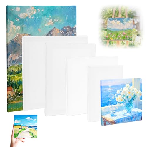 6 PCS Leinwand auf Keilrahmen Set Leinwandbrett Sortierte Größe von LOBVABA