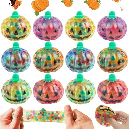 12 Stück Halloween Anti Stress Bälle,Halloween Squishy Spielzeug,Kürbis Stress Spielzeug,Kürbis Anti Stress Spielzeug,Antistress Spielzeug Bälle Halloween,Halloween Party Geschenk Mitgebsel von LOEPENLE