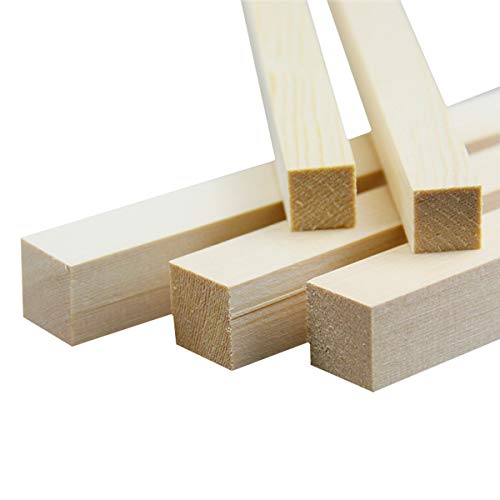 LOKIH 5pcs Kiefernquadratische Hölzerne Stöcke Holzleisten Ideal Auch Für Den Modellbau, Heimtextilien,20mmx30mmx100mm（5pcs） von LOKIH