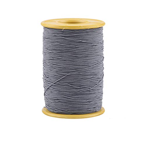 LOKIH Nähgarn Chrumpffrei,500M Dünnes Gummiband Farbe Elastisches Seil,Grau von LOKIH