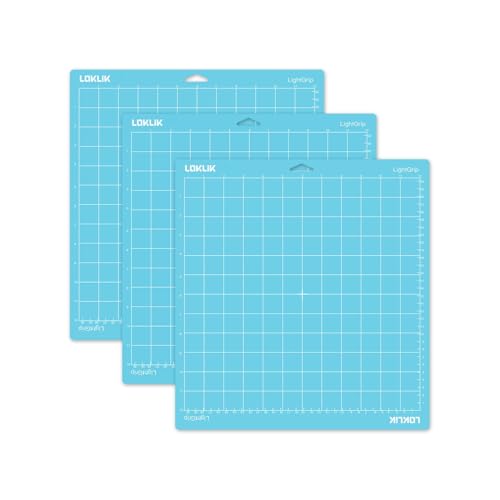 LOKLIK Schneidematte, Blau, Soft Standard Grip, selbstklebend, rutschfest, Scrapbooking, 35,5 x 33 cm, 3 Stück von LOKLIK