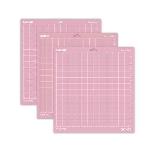 LOKLIK Scrapbooking-Schneidematte, selbstklebend, rutschfest, 35,6 x 33 cm, Vinyl, 0,5 x 15 l, Rosa, 3 Stück von LOKLIK