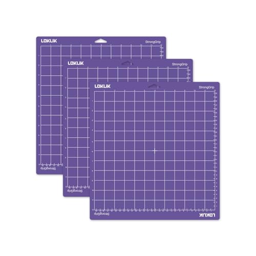 LOKLIK Schneidematte, Violett, Standard Grip, rutschfest, für Scrapbooking, 35,5 x 33 cm, 3 Stück von LOKLIK