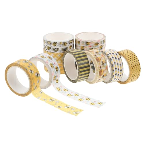 LOLIPPYY 12 Rollen Teiliges Washi Tape Set Bienenmuster Selbstklebendes Dekoratives Klebeband für Scrapbooking DIY Notizbücher Geschenkverpackungen Reißfest Farbenfroh Transparent Klebt LOLIPPYY 12 Rollen Teiliges Washi Tape Set Bienenmuster Selbstklebendes Dekoratives Klebeband für Scrapbooking DIY Notizbücher Geschenkverpackungen Reißfest Farbenfroh Transparent Klebt von LOLIPPYY