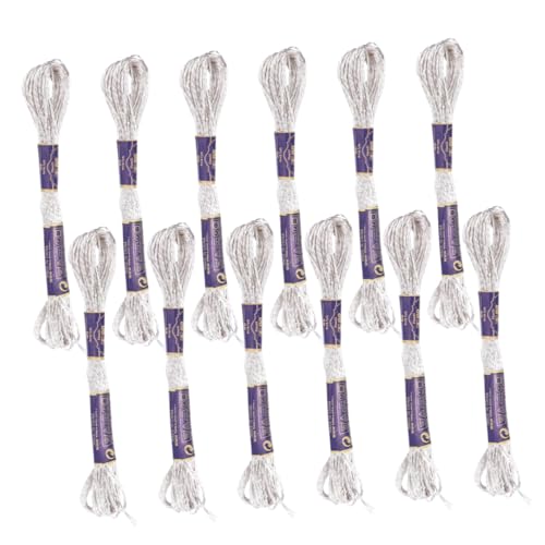 LOLIPPYY 12Stücke Teiliges Nähgarnset Metallic Stickgarn Silber Stränge Glänzendes für DIY Projekte für Handwerken und Heimdekoration LOLIPPYY 12Stücke Teiliges Nähgarnset Metallic Stickgarn Silber Stränge Glänzendes für DIY Projekte für Handwerken und Heimdekoration von LOLIPPYY