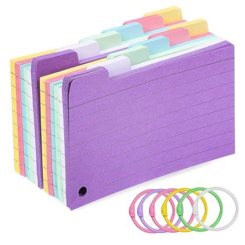 LOLIPPYY 300 Blatt Linierte Karteikarten mit Vorgelochten Ringen Farbige Notizkarten mit Register Stabile Binder Ringe Vielseitig für Lernen Büro Studium und Projektplanung LOLIPPYY 300 Blatt Linierte Karteikarten mit Vorgelochten Ringen Farbige Notizkarten mit Register Stabile Binder Ringe Vielseitig für Lernen Büro Studium und Projektplanung von LOLIPPYY