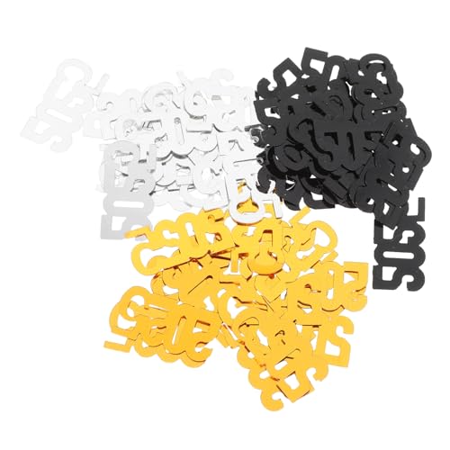 LOLIPPYY 3er Pack Pack Happy Year Konfetti Schwarz Gold Silber Neujahrsfeier Dekorationen Festliche Tischdeko für Unvergessliche Feiern LOLIPPYY 3er Pack Pack Happy Year Konfetti Schwarz Gold Silber Neujahrsfeier Dekorationen Festliche Tischdeko für Unvergessliche Feiern von LOLIPPYY