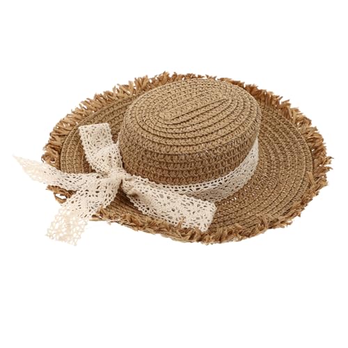 LOLIPPYY Doll Strohhut mit Schleife Bastel Hut Ornament für Puppenkleidung Khakifarbener Puppenhut mit Spitzenband Dekorativer Hut für DIY Puppenzubehör LOLIPPYY Doll Strohhut mit Schleife Bastel Hut Ornament für Puppenkleidung Khakifarbener Puppenhut mit Spitzenband Dekorativer Hut für DIY Puppenzubehör von LOLIPPYY