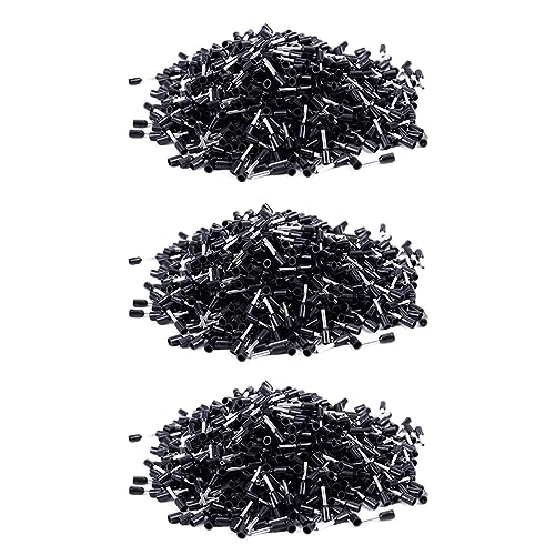 LOLPALONE 3000X Kräuseln Klemme Vorisolierte Zwinge E1008 18Awg 1.0mm2 Silber Schwarz von LOLPALONE