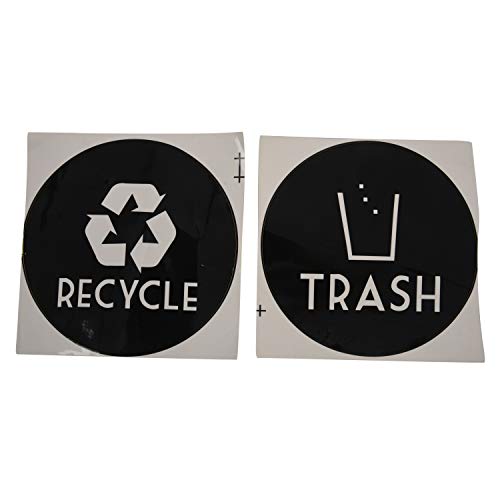 LOLPALONE Recyceln + Papier Korb Vinyl Beschriftung Abziehbild Aufkleber (6X6, Schwarz) von LOLPALONE