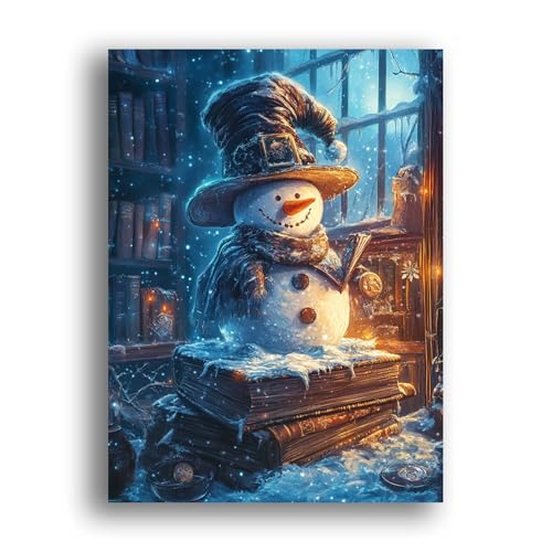 LOMSIOY DIY Diamond Painting Erwachsene Schneemann Diamond Painting Bilder with Accessories for Full Drill Rhinestone Embroidery Weihnachten Diamond Painting Crystal Art Home Decor 30 X 40 cm 32823 von LOMSIOY