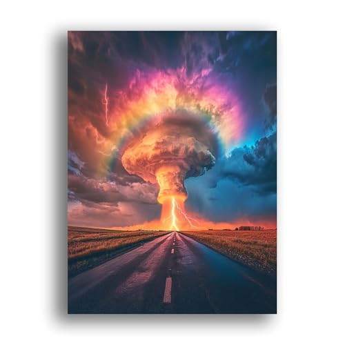 LOMSIOY DIY Diamond Painting Erwachsene Tornado Diamond Painting Bilder with Accessories for Full Drill Rhinestone Embroidery Landschaft Diamond Painting Crystal Art Home Wall Decor 30 X 40 cm 24513 von LOMSIOY