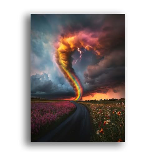 LOMSIOY DIY Diamond Painting Erwachsene Tornado Diamond Painting Bilder with Accessories for Full Drill Rhinestone Embroidery Landschaft Diamond Painting Crystal Art Home Wall Decor 30 X 40 cm 24549 von LOMSIOY