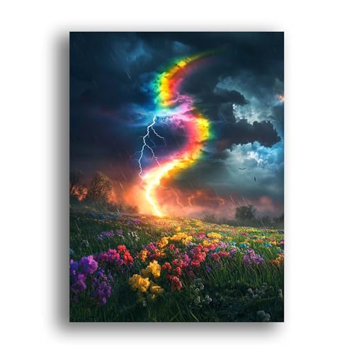 LOMSIOY DIY Diamond Painting Erwachsene Tornado Diamond Painting Bilder with Accessories for Full Drill Rhinestone Embroidery Landschaft Diamond Painting Crystal Art Home Wall Decor 30 X 40 cm 24637 von LOMSIOY