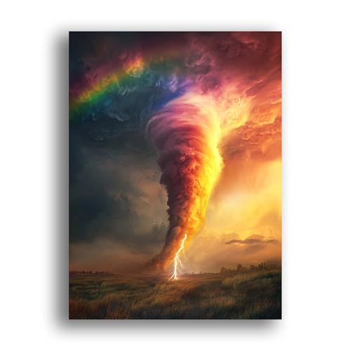 LOMSIOY DIY Diamond Painting Erwachsene Tornado Diamond Painting Bilder with Accessories for Full Drill Rhinestone Embroidery Landschaft Diamond Painting Crystal Art Home Wall Decor 30 X 40 cm 24644 von LOMSIOY