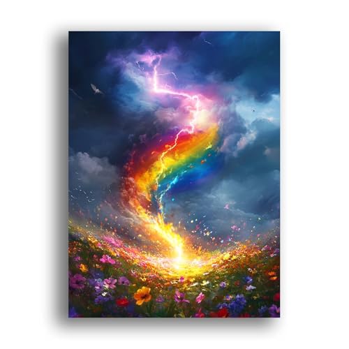 LOMSIOY DIY Diamond Painting Erwachsene Tornado Diamond Painting Bilder with Accessories for Full Drill Rhinestone Embroidery Landschaft Diamond Painting Crystal Art Home Wall Decor 30 X 40 cm 24671 von LOMSIOY