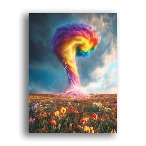 LOMSIOY DIY Diamond Painting Erwachsene Tornado Diamond Painting Bilder with Accessories for Full Drill Rhinestone Embroidery Landschaft Diamond Painting Crystal Art Home Wall Decor 30 X 40 cm 24705 von LOMSIOY