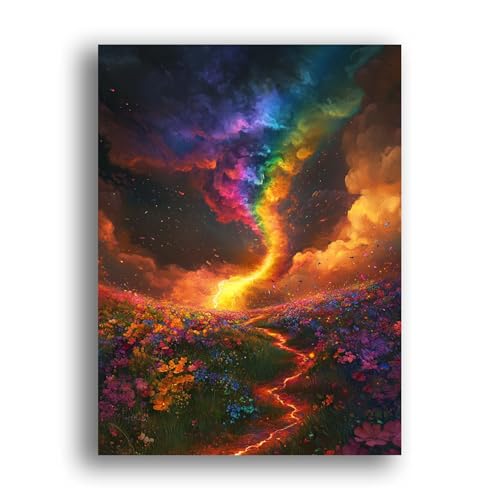 LOMSIOY DIY Diamond Painting Erwachsene Tornado Diamond Painting Bilder with Accessories for Full Drill Rhinestone Embroidery Landschaft Diamond Painting Crystal Art Home Wall Decor 30 X 40 cm 24760 von LOMSIOY