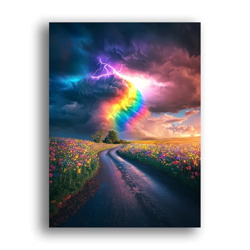 LOMSIOY DIY Diamond Painting Erwachsene Tornado Diamond Painting Bilder with Accessories for Full Drill Rhinestone Embroidery Landschaft Diamond Painting Crystal Art Home Wall Decor 30 X 40 cm 24914 von LOMSIOY