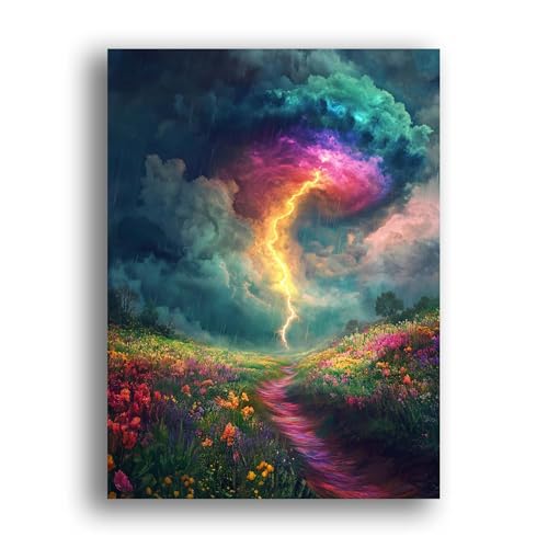 LOMSIOY DIY Diamond Painting Erwachsene Tornado Diamond Painting Bilder with Accessories for Full Drill Rhinestone Embroidery Landschaft Diamond Painting Crystal Art Home Wall Decor 30 X 40 cm 25166 von LOMSIOY