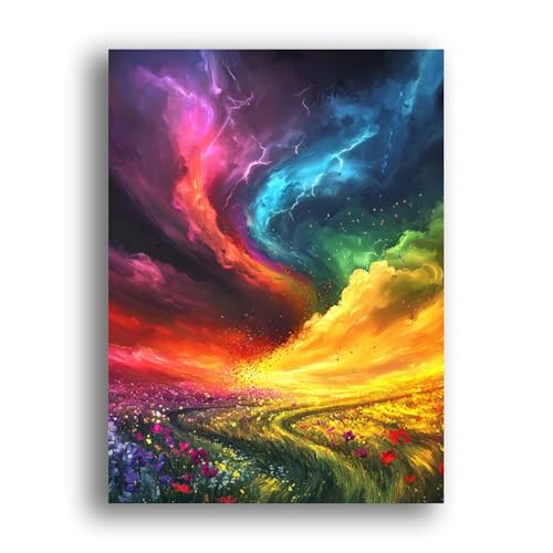 LOMSIOY DIY Diamond Painting Erwachsene Tornado Diamond Painting Bilder with Accessories for Full Drill Rhinestone Embroidery Landschaft Diamond Painting Crystal Art Home Wall Decor 30 X 40 cm 25272 von LOMSIOY