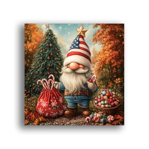 LOMSIOY DIY Diamond Painting Erwachsene Weihnachtstag Diamond Painting Bilder with Accessories for Full Drill Rhinestone Embroidery Wichtel Diamond Painting Crystal Art Home Decor 30 X 40 cm 38598 von LOMSIOY