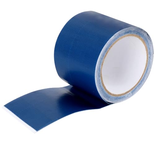 LOMUG PE Planenband, Zelt Reparaturband 5M * 8CM, Wasserdichtes Klebeband Starker Kleber für LKW abdeckplane, Markise, Zelt, Sonnenschirms, Pavillon, Plane, Abdecktuch (Blau) von LOMUG