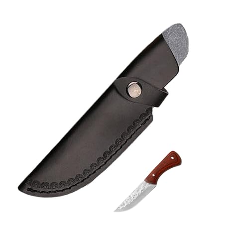 LONGHAO Gerade Messerscheiden Aus Leder,Leder Messer Scheide,Messertasche Leder Messer,Leder Für Taschenmesser,Gerade Messertasche für Gürtel,für Jagd Freizeit Outdoor Sport,Camping (Schwarz) von LONGHAO