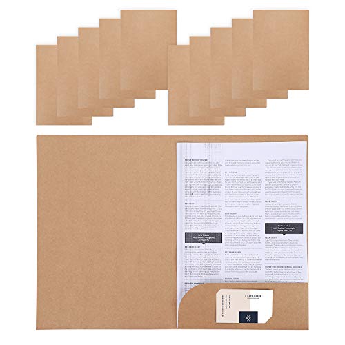 Dokumentenmappe 10 Stück Aktenmappe A4 Kraftpapier Ordnungsmappe Büro Schule Sammelmappe Projektmappe Einfügbare Aktenordner Aktenhülle mit Klappe Robuste Mappe Ordner für Dokument Papier Verträge von LONTG