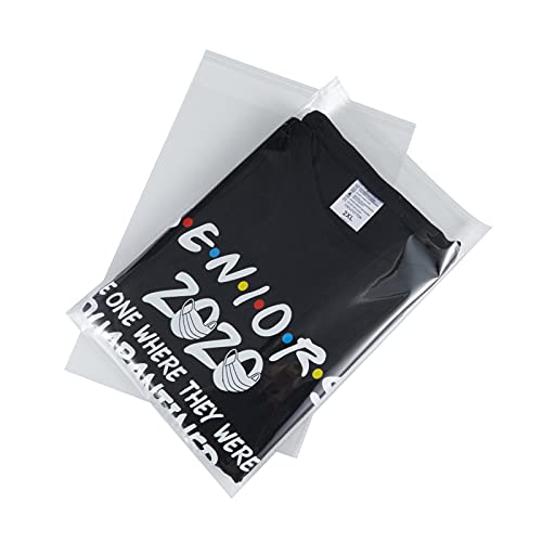 LOOKSGO 50 Stück wiederverschließbare Polybeutel, transparent, 22,9 x 30,5 cm, zum Verpacken von Kleidung und T-Shirts, selbstverschließende Taschen von LOOKSGO