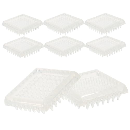 LOORGVEL 8 Stück Mobile Matte Beleg Möbelbeine Keil Hartholz Schieberegler Stuhlbeinschutz fußbodenmatte antirutschpads stühle Beinabdeckungen für Möbel Stuhlfußschützer Plastik Transparent von LOORGVEL