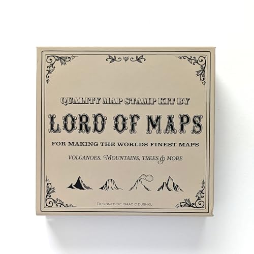 Stempel-Set zur Kartengestaltung, Fantasy-Karten-Set, Holzstempel, 16-teiliges Set von LORD OF MAPS