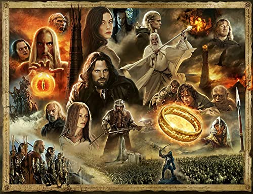 LORDOS 5D Diamond Painting Set, Herr der Ringe DIY 5D Diamond Painting Kit, Home Wall Painting Decor, Cross Stitch Diamond Decoration 40x60cm von LORDOS