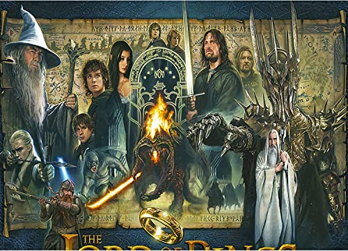 LORDOS Diamond Painting,Herr der Ringe Diamant Painting Bilder,DIY Cross Stickerei Malerei Kits,Wohnzimmer Schlafzimmer Büro Wand Und Eingang Dekoration 30x40cm von LORDOS