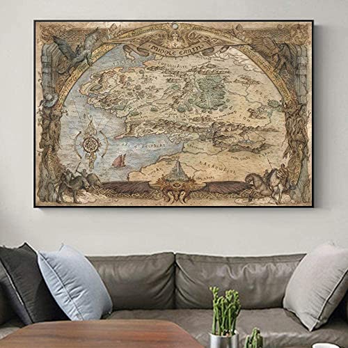 LORDOS Diamond Painting,Herr der Ringe Diamant Painting Bilder,DIY Cross Stickerei Malerei Kits,Wohnzimmer Schlafzimmer Büro Wand Und Eingang Dekoration 40x60cm von LORDOS