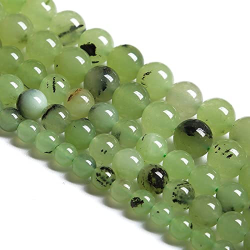 6 mm, 60 Stück Naturstein-Prehnit-Jade-Perlen für Schmuckherstellung, DIY, Armband, Halskette von LOSKOSSLTDD1