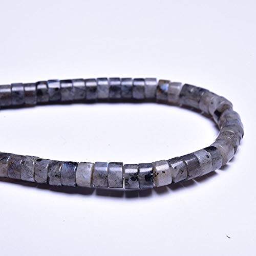 Echter schwarzer Labradorit, 2 x 4 mm, Heishi-Edelstein, lose Perlen, 38,1 cm, Schmuckzubehör, Armband, Halskette, voller Strang von LOSKOSSLTDD1