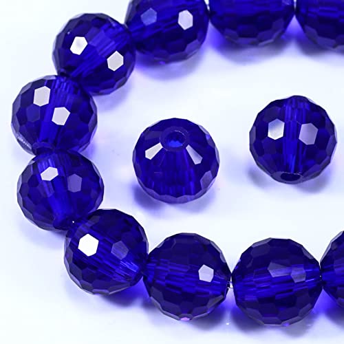 Kristallglasperlen zur Schmuckherstellung, 8 mm, dunkelblau, facettierte Kristallperlen zum Basteln, für Armbänder, Windspiele, Sonnenfänger, #5003 Rondelle-Abstandshalter, lose Edelsteine, 100 Stück von LOSKOSSLTDD1