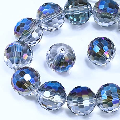 Kristallglasperlen zur Schmuckherstellung, 8 mm, facettierte Kristallperlen zum Basteln, für Armbänder, Windspiele, Sonnenfänger, #5003 Rondelle-Abstandshalter, lose Edelsteine, blau, 100 Stück von LOSKOSSLTDD1