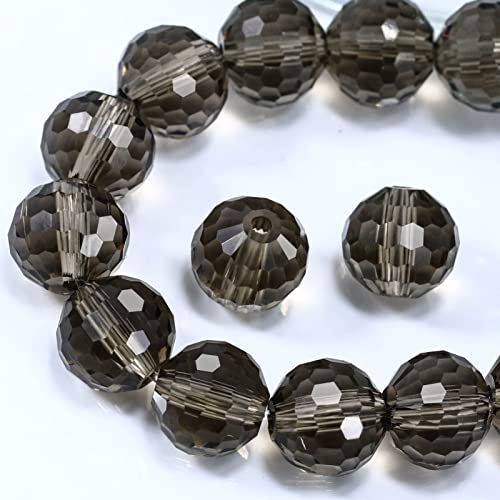 Kristallglasperlen zur Schmuckherstellung, 8 mm, graue, facettierte Kristallperlen zum Basteln, für Armbänder, Windspiele, Sonnenfänger, #5003 Rondelle-Abstandshalter, lose Edelsteine, 100 Stück von LOSKOSSLTDD1