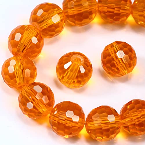 Kristallglasperlen zur Schmuckherstellung, 8 mm, orangefarbene facettierte Kristallperlen zum Basteln, für Armbänder, Windspiele, Sonnenfänger, #5003 Rondelle-Abstandshalter, lose Edelsteine, 100 von LOSKOSSLTDD1