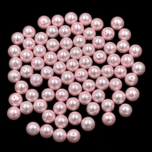 Tschechische Glasperlen, rund, lose Perlen, 10 mm, Rosa, 150 Stück von LOSKOSSLTDD1