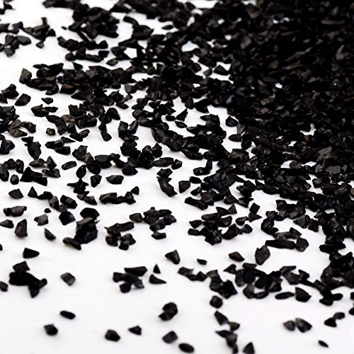 Unregelmäßige Metallic-Chips aus zerkleinertem Glas, 100 g, 2–4 mm, für Nagelkunst, Basteln, Vasenfüller, Epoxidharz, Scrapbooking, Schmuckherstellung, Dekoration (Schwarz, 2–4 mm) von LOSKOSSLTDD1