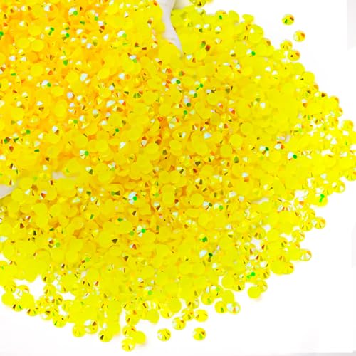 Zitronengelbe AB-Strasssteine, Großhandel für Bastelarbeiten, Make-up, Nägel, Gesicht, Becher, Kleidung, Schuhe, handgefertigte Dekoration, 4 mm, 5000 Stück von LOSKOSSLTDD1