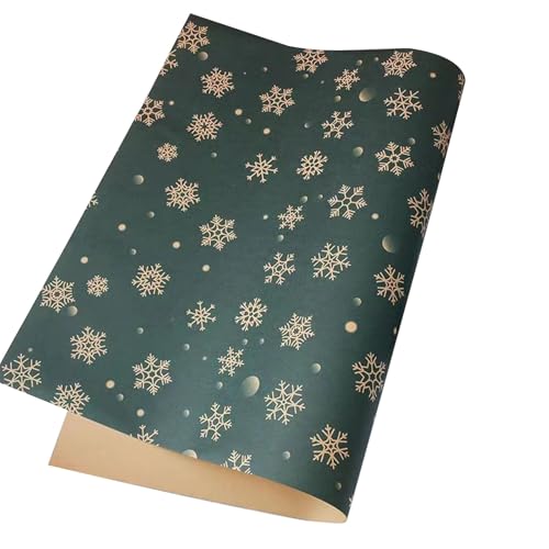 LOSVIP # 5PC Christmas Wrapping Paper Xmas Wrapping Paper Recyclable Kraft Paper For Christmas Boxes Gift Wrap Birthday Festival Decorations 50x70cm (GN2, A) von LOSVIP