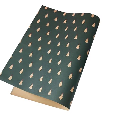 LOSVIP # 5PC Christmas Wrapping Paper Xmas Wrapping Paper Recyclable Kraft Paper For Christmas Boxes Gift Wrap Birthday Festival Decorations 50x70cm (GN3, A) von LOSVIP