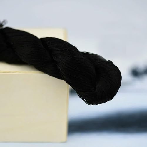 LOUKEKE 1 STK Seidenstickgarn Floss Garn Nm 16/2 Chinesische Su Seide Artisan Threads Garne Weiß Creme Schwarz Farbe 118 von LOUKEKE