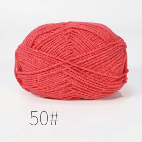 LOUKEKE 10 Knäuel/Lot 500 g weiches Seidenmilch-Baumwollgarn zum Stricken, Häkelgarn, Bio-Webgarn von LOUKEKE